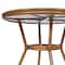 Flash Furniture Lourdes French Bistro 31.5in. Table, White and Gray PE Rattan, Glass Top w/4 Stack Chairs - Natural SDA-AD641012-80-4001-F-WHGY-NAT-GG - alternate 10